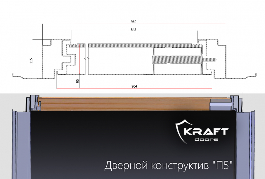 Дверной конструктив "П5"